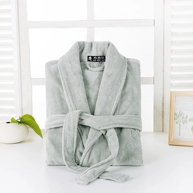 

Mens Bath Robe Cotton Towel Fleece Men Thick Plus Size Winter Kimono Homme Peignoir Bathrobe Warm Robes Pajamas Male's Bathrobe