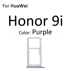 Sim Card and Micro SD Slot Tray Reader Holder Connector Replacement (For Honor 9i Purple)