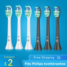 For Philips Sonicare Electric Toothbrush Heads Optimal Plaque Defense White,Black  HX9023/67 Replaceable Brush Heads For Essence