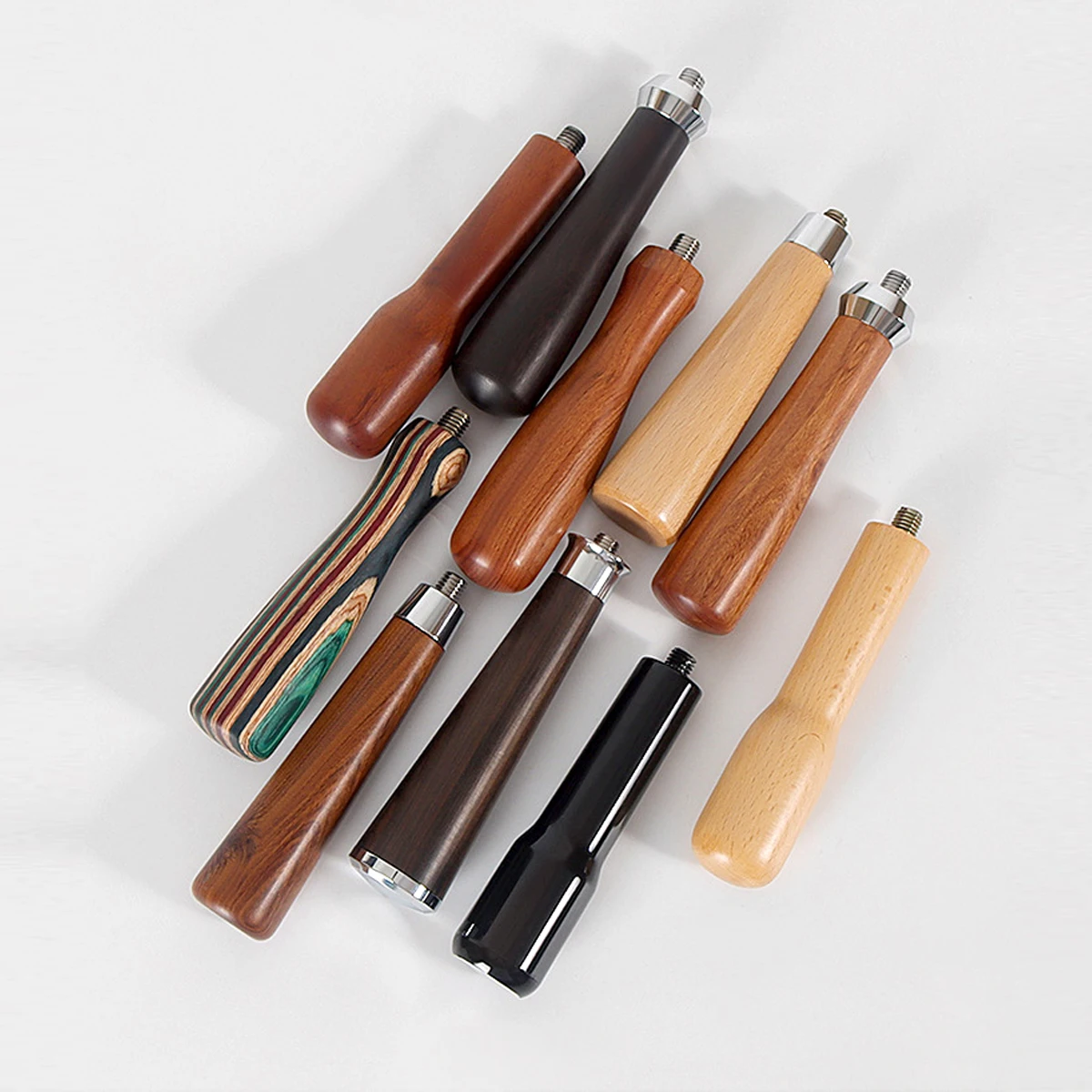 Coffee Portafilter Handle M10 Coffee Portafilter Handle Solid Wooden Handle For Filter Holder Revolving Espresso Coffee Cafe Machine Accessories