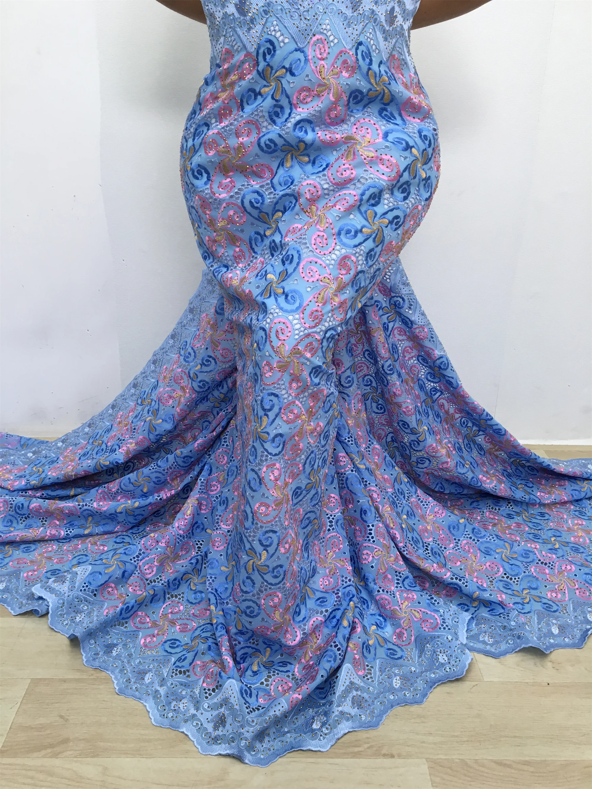 French Nigerian Swiss Voile Lace Fabric For Party Evening TY3000