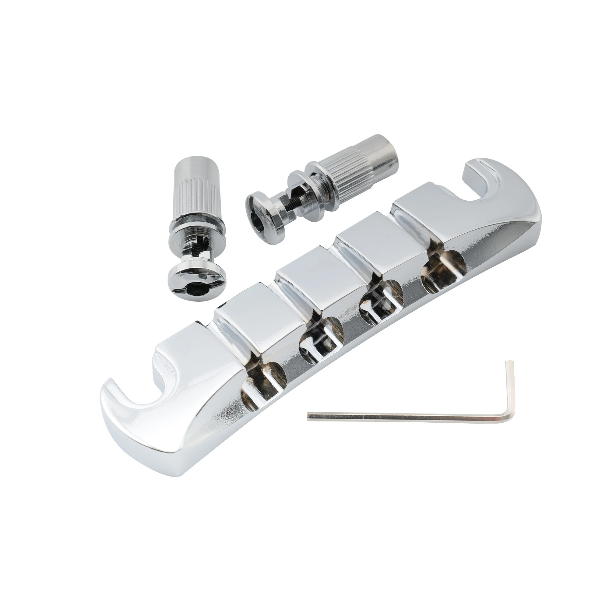 

Musiclily Pro 18 мм цинковый сплав 4-струнный бас стопор Tailpiece, хром