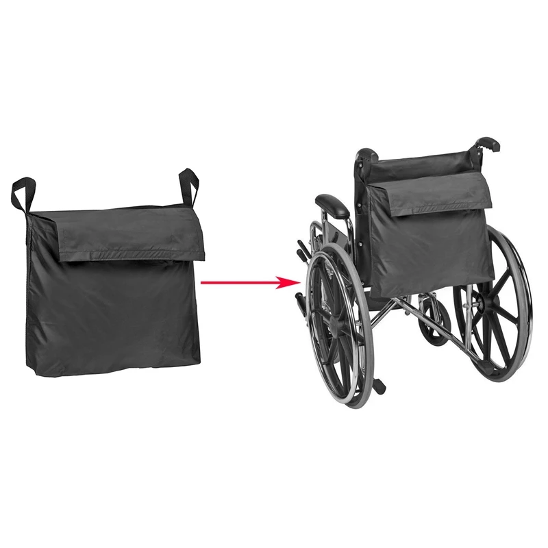 Wheelchair Backpack Bag Provides Storage Area Easy-To-Access Bags and Pockets Elastic Shoulder Straps Easy Installation baby stroller accessories accessories	