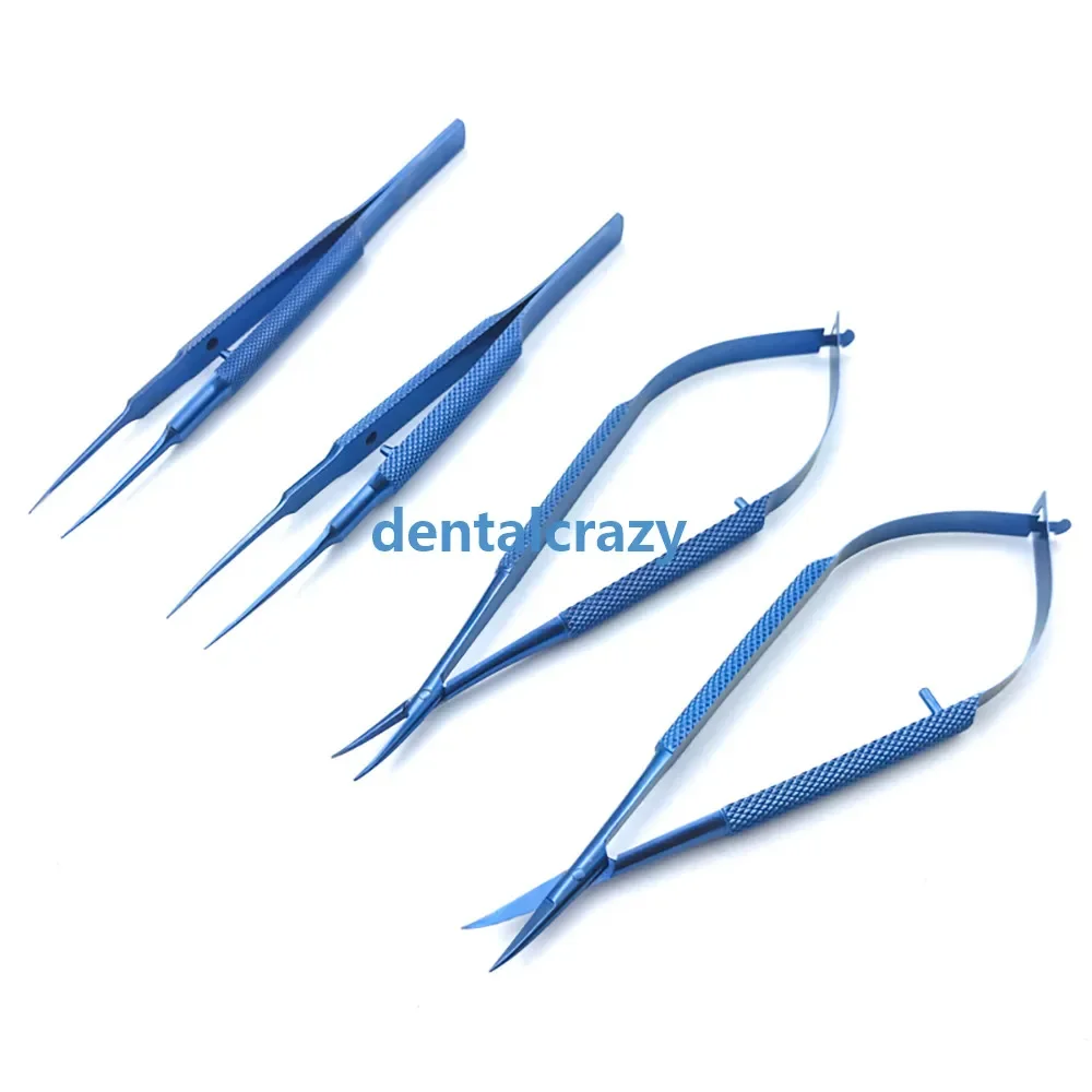 Titanium ophthalmic microsurgical instruments scissors Needle holders tweezers 12.5CM surgical tool ophthalmic tool surgical instruments cornea scissors capsulorhexis forceps ophthalmic calipers needle holder scissors