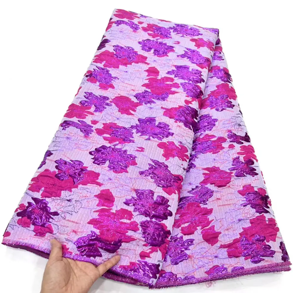 

LHDB11 New arrival African brocade lace fabric,wholesale Nigerian lace fabric,good quality jacquard lace fabric for lady dress