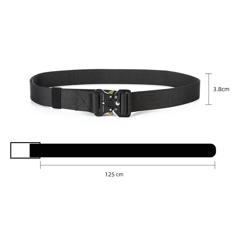 Enhanced Tactical Nylon Quick Release Belt - Durable & Breathable Waistband for Outdoor, Work & Casual Use