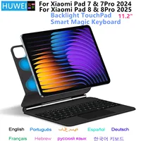 Magic Keyboard Folio For Xiaomi Pad 7 2024 Mi Pad 7 Pro 11.2" Tablet Smart Case for Xiaomi Pad 8 Spanish German keyboard cover