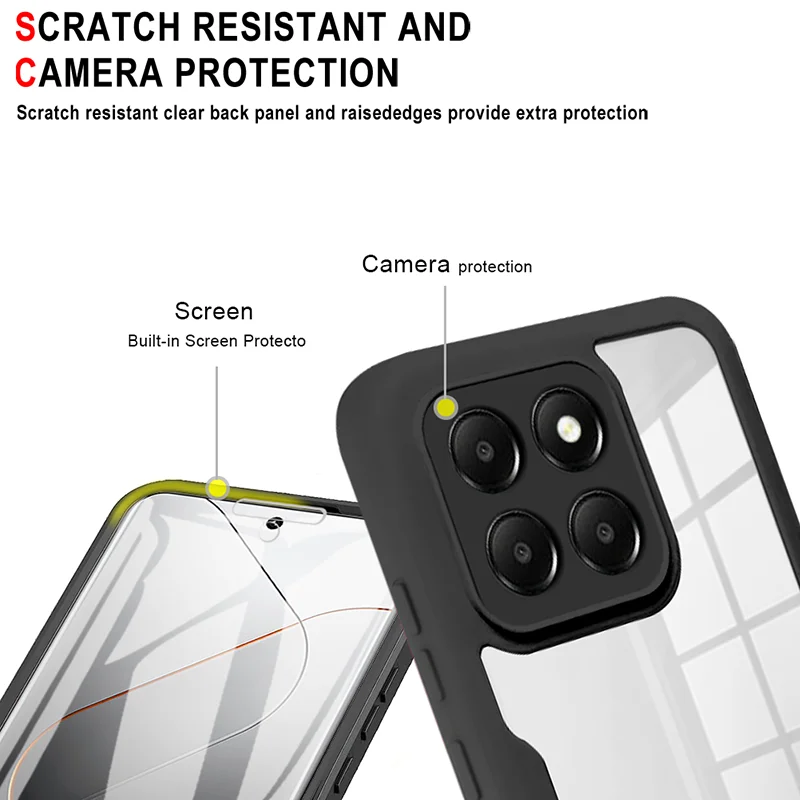 Double-Sided Silicone Shockproof Full Body Phone Case