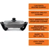 Non-Stick Electric Skillet with Tempered Glass Lid,Black and Grey,Deep-Dish Frying Pan,12"x12" Cooking Surface,One-Pot Cooking 4