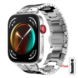 Premium Stainless Steel Adjustable Metal Strap for Smartwatches - Elegant Bracelet Wristband (Silver - S)