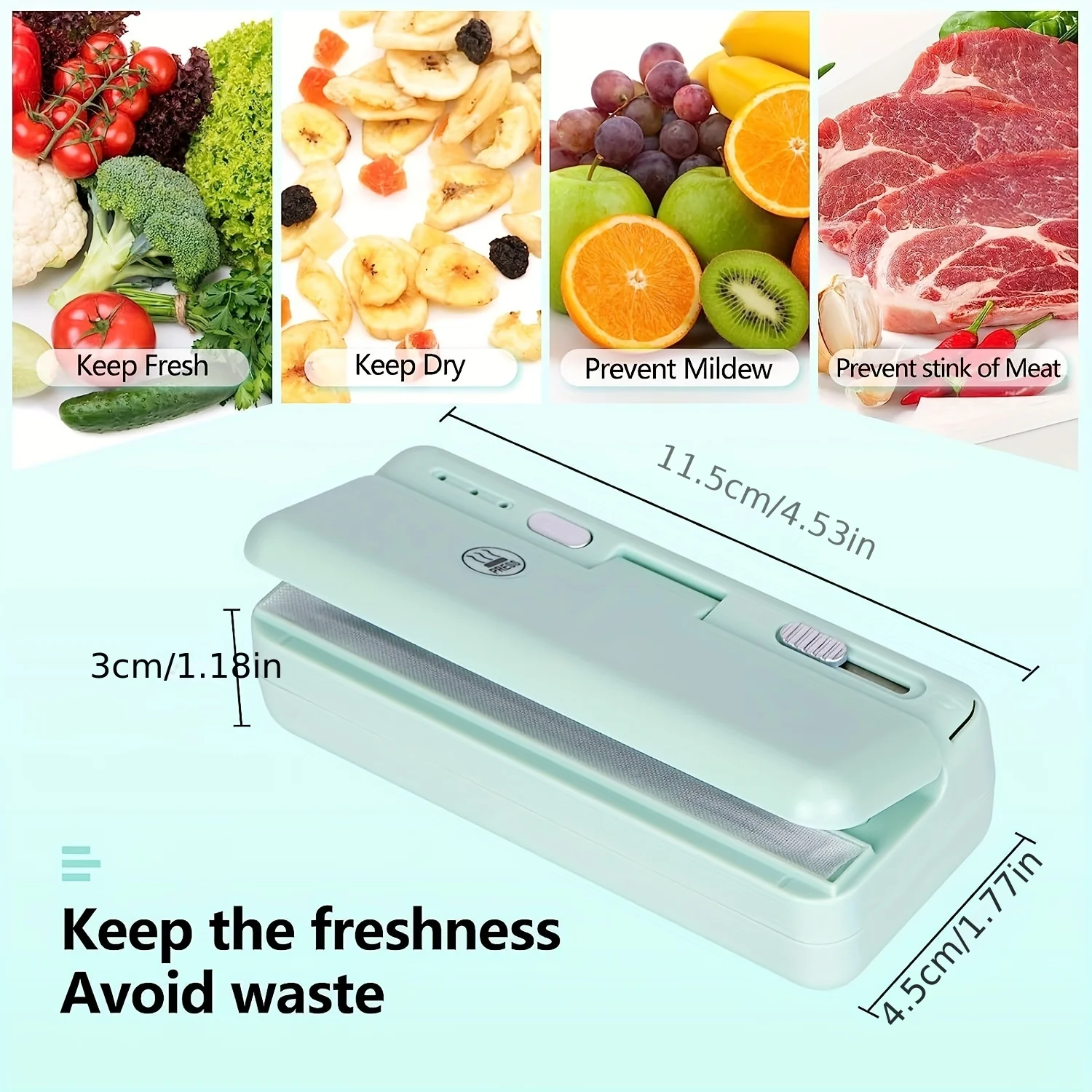 Portable Mini Chip Bag Sealer - Handheld Food Vacuum Sealer for Plastic Bags with Resealer and Opener - Kitchen Gadget 2