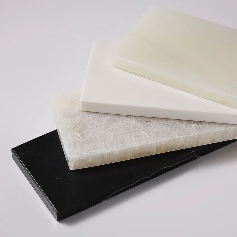 1pc Sample Factory Price 30x10CM Natural Marble Onyx Jade Tray Rectangular Plate Ornament Storage Tray 5