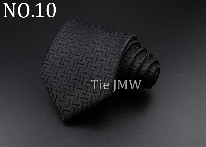 Neue männer Jacquard Gestreiften Plaid Krawatte Klassische Polyester Schmale Dünne Krawatte Zubehör Täglichen Verschleiß Krawatte Hochzeit Party Geschenk – Detail 10