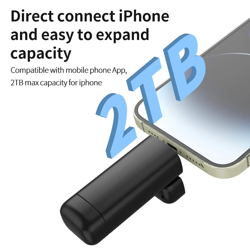 Micflip 128GB-1TB MFi certification Device Flash Drive With Double Ports carry ios Findmy High Speed Transfer for Storing
