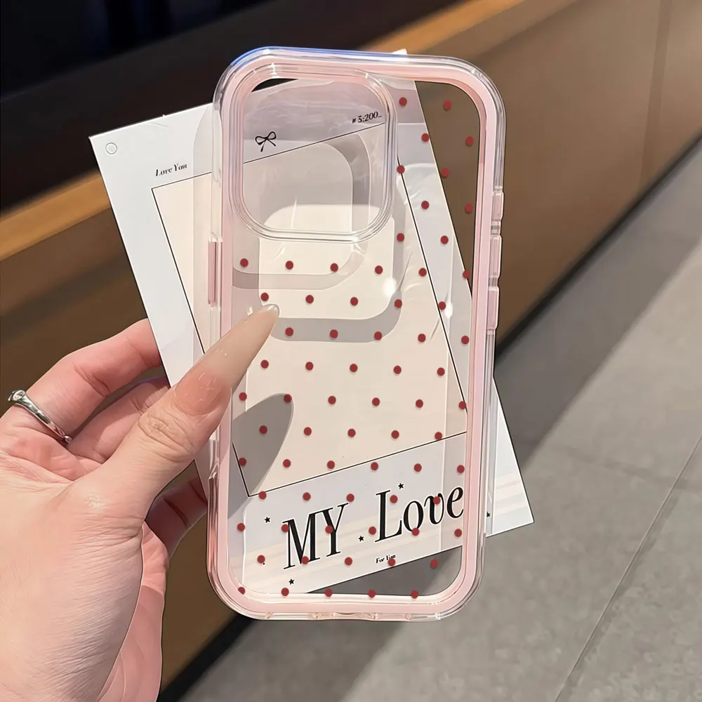 Elegant Solid Color Polka Dot Phone Case Cover