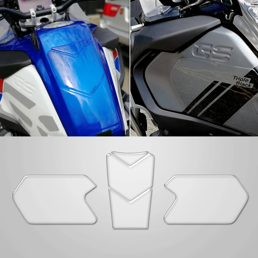 Motorcycle Clear Tank Pad Protector Decals for BMW R1200GS 2014-2018 and R1250GS 2019-2023 Adventure Motorbike Stickers the saem eco earth power clear sun stick spf50 pa 16g 3pcs sunscreen cream protector facial block isolation korea cosmetics