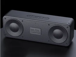 ‌Enhanced Waterproof Bluetooth Speaker with Subwoofer, FM Radio, 20 - Hour Battery Life, Stereo Sound - Speaker (Black)