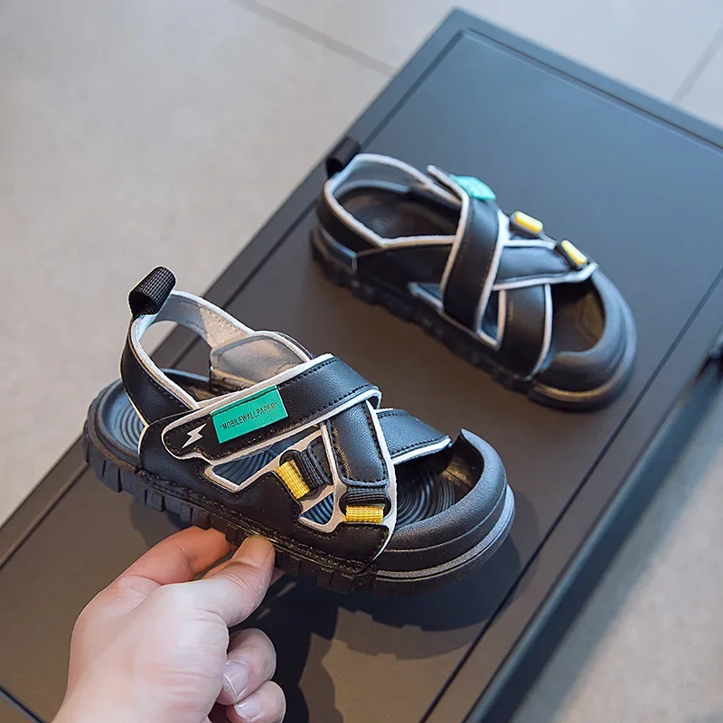 Sandalias boys fashion sandals summer breathable beach shoes non-slip soft sole sport flat baby toddler sandals kids casual shoe baby shoes kids shoes children sandals kids sandals beach shoes