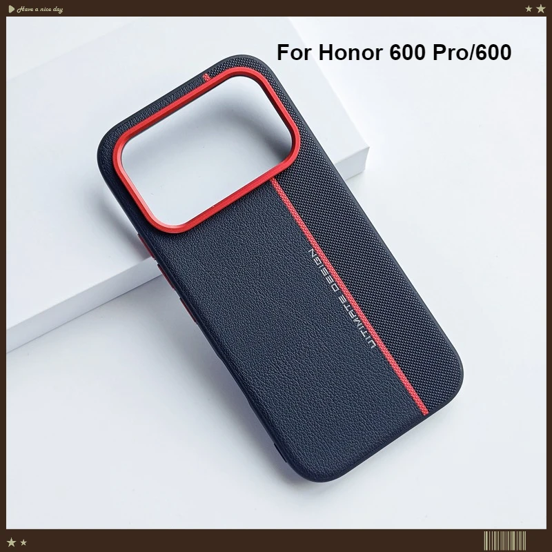 Minimalist Splicing PU Leather & Hard PC Anti-Fall Non-Slip Phone Case