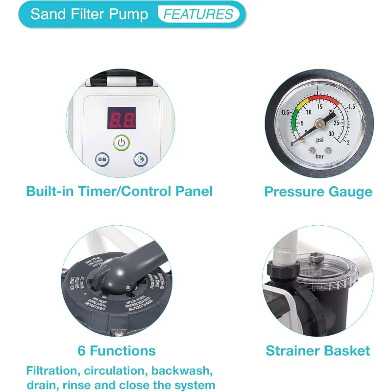 Intex 26651EG 3,000 GPH Above Ground Pool Sand Filter Pump 2