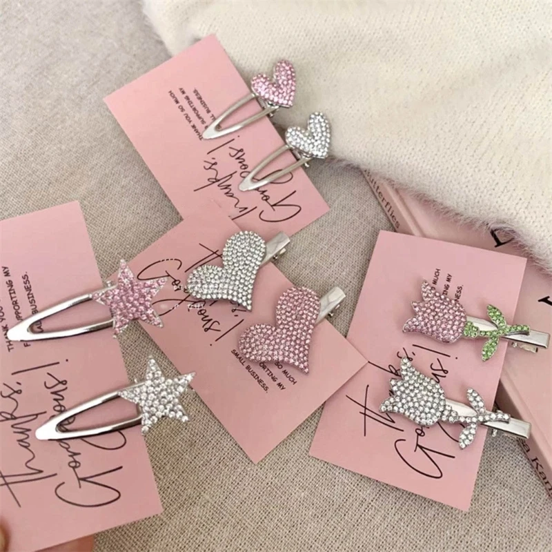 

Заколки для волос в форме сердца, заколки, аксессуары для волос для девочек, головные уборы, инструмент для укладки волос