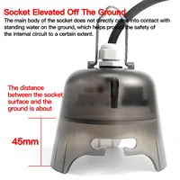 Outdoor Waterproof Electrical Socket Box, Weatherproof Power Outlet with Protective Cover for Garden Patio Wall Installation 5