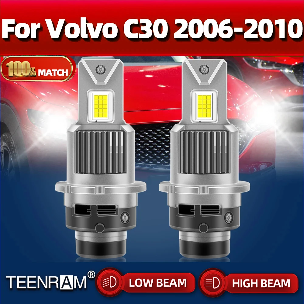 

2Pcs 12V 150W HID Xenon Light Bulb D2S Auto Headlamp 60000LM HID Xenon Headlight 6000K For Volvo C30 2006 2007 2008 2009 2010