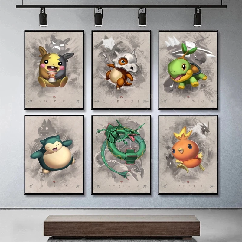 

Anime Posters Pokemon Kids Bedroom Decoration Home Room Paintings Christmas Gifts Kids Action Figures Prints and Print Pictures