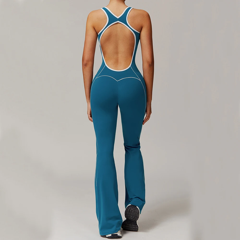 Hollow Out Beauty Back Yoga Jumpsuit Sportswear Women Gym Clothes Running Fitness Yoga Bodysuit Backless Jumpsuits Sports Set yoga set sports set gym workout set sportswear set fitness set sports bra set yoga pants set fitness jumpsuit
