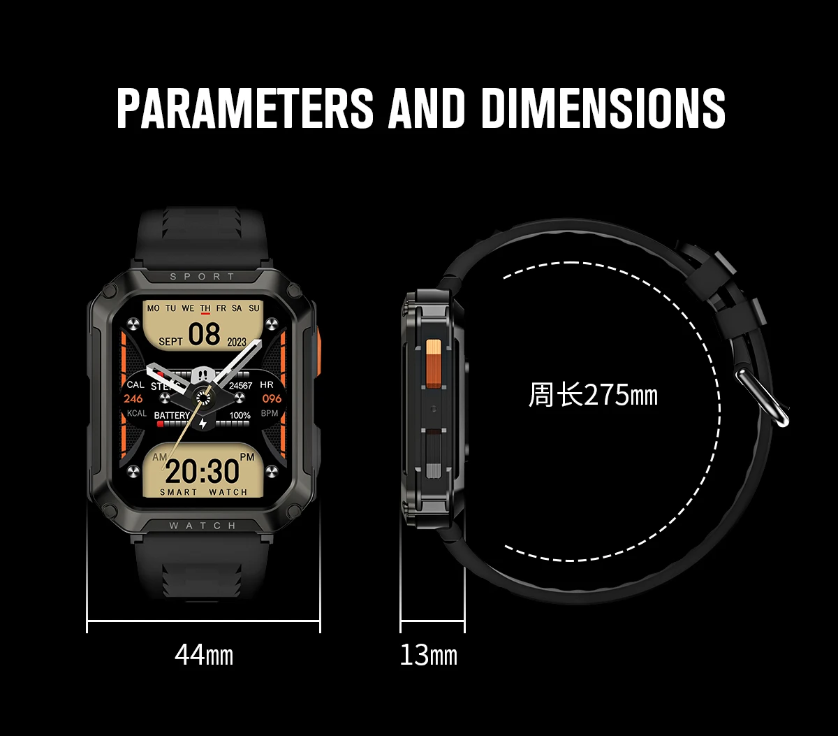 Montre connectée pour hommes 2,01 pouces, étanche, avec appels Bluetooth, montre connectée de sport pour Android