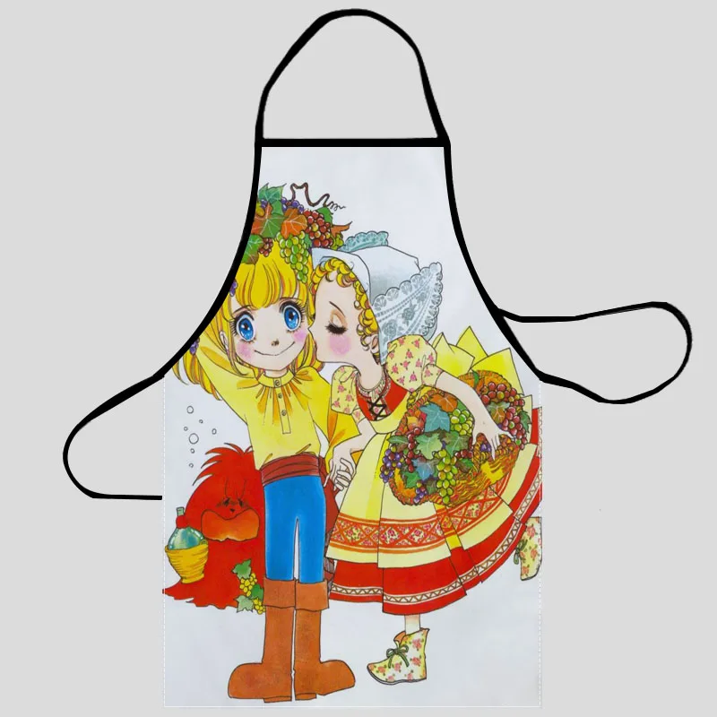 JFAN Kitchen Apron Women Unisex Cute Cartoon Barbecue Apron JFAN Kitchen Apron Women Unisex Cute Cartoon Barbecue Apron