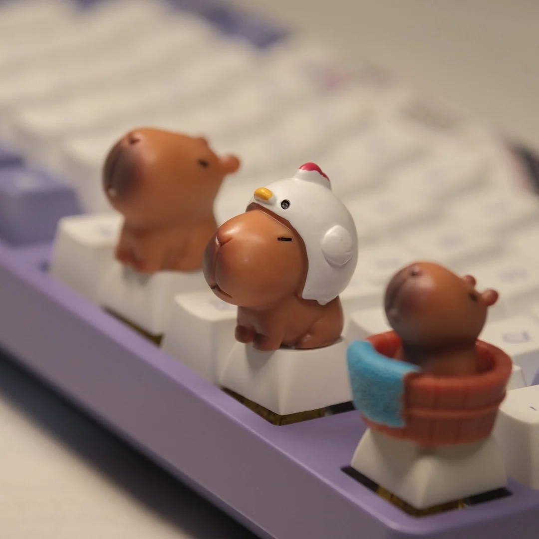 Cute Capybara Custom Keycap - ABS Mechanical Keyboard Accessory & DIY Desk Decor Gift