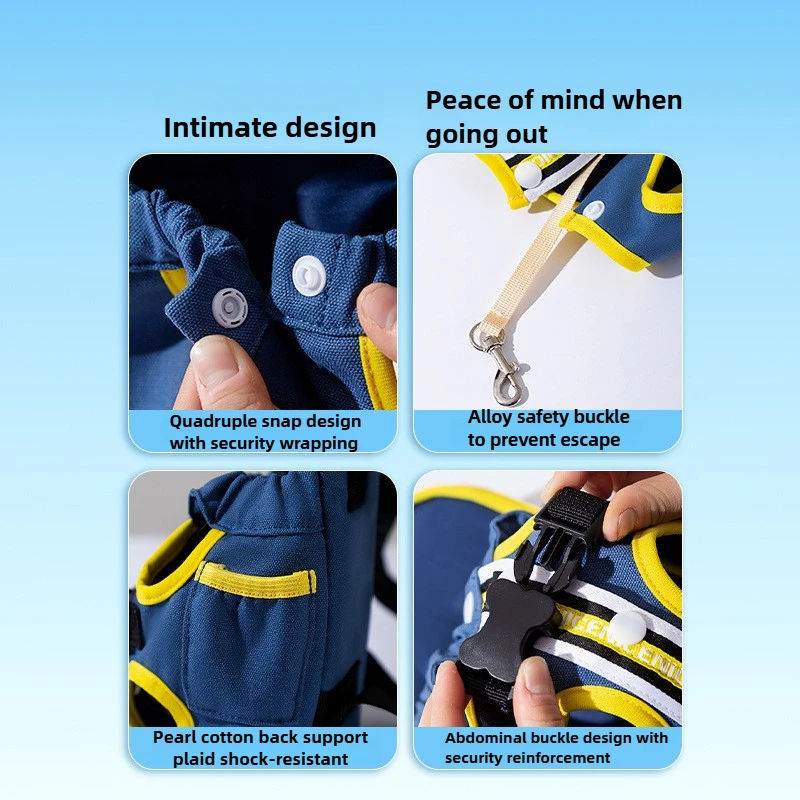 Pet Chest Bag Dog Bag Portable Travel Shoulder Backpack Outside Cat Four Legs Backpack Cat