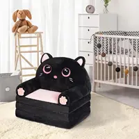 Comfy Toddler Chair for Reading and Napping, for Boys and Girls (Black & Pink Kitty) 1