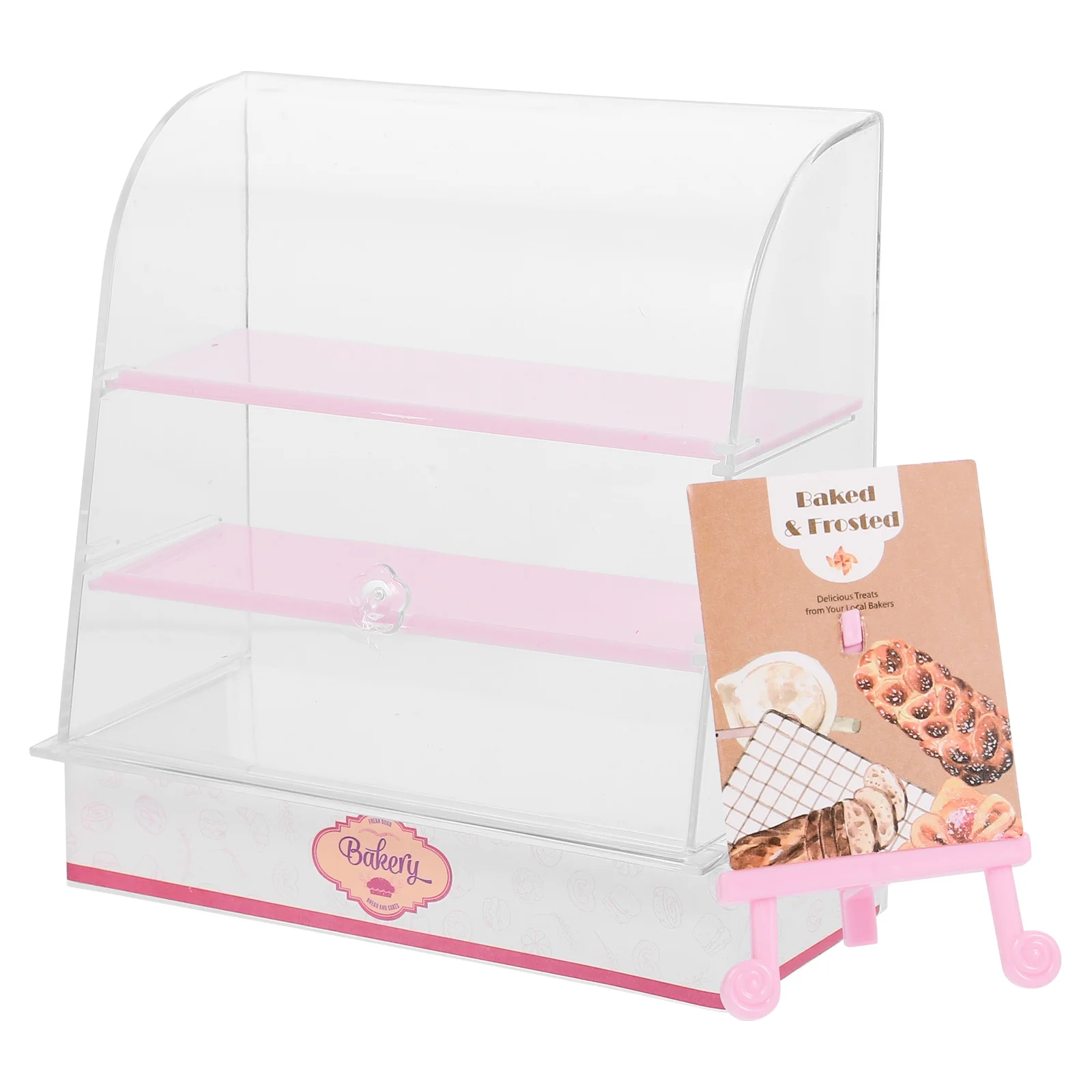 Miniature Bakery Case Dollhouse Cake Bread Stand Display Cabinet 1 12 Scale Mini Food Display Cabinet Model Sliding