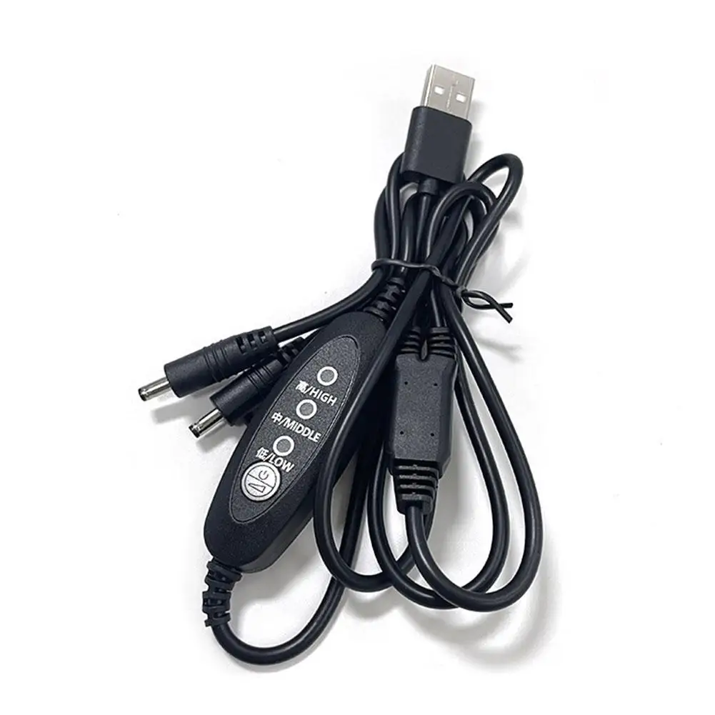 USB Fan Controller 3 Stage Wind Power Adjustment Cooling Clothes Fan Cable Controller Adaptor Connector