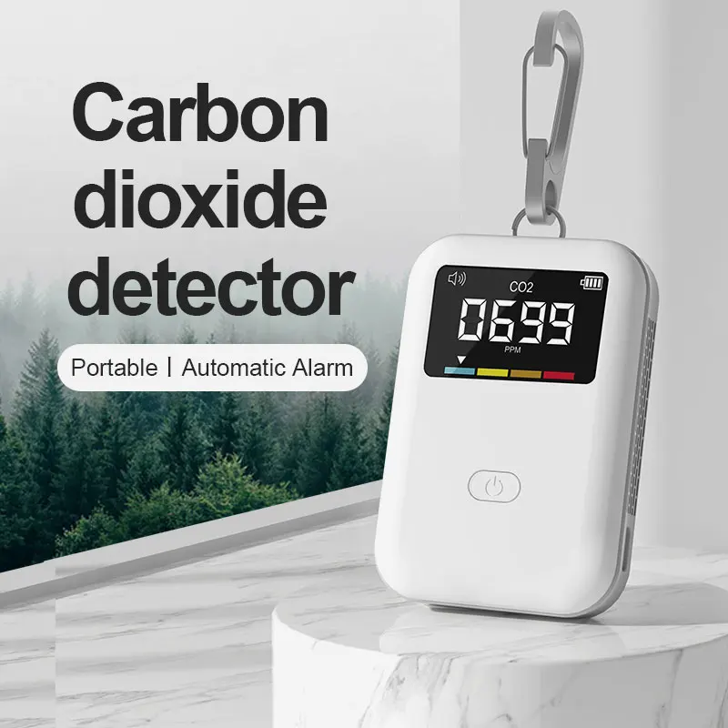 

Mini CO2 Sensor Air Quality Monitor NDIR Gas Detector Carbon Dioxide Sensor Analyzer Digital CO2 Concentration Meter with Hook