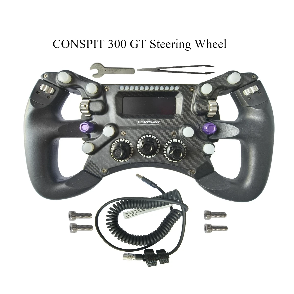 Volant CONSPIT 290GP Formule Racing - 290mm - Panneau Carbone - Neuf