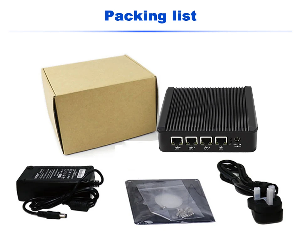 Yanling J4125 Quad Core Fanless Mini PC with 4 Intel I226 2.5G Lan Ports - Compact Firewall Router Appliance Description Image.This Product Can Be Found With The Tag Names Barebone Mini PC, Computer Office, Mini pc