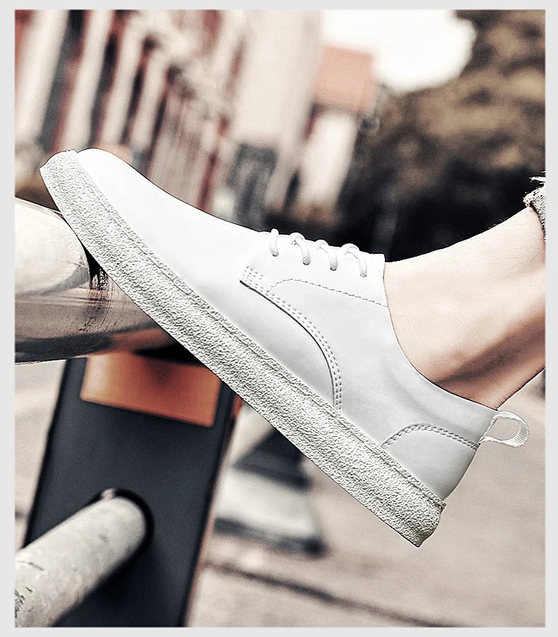 Männer Echtes Leder Lift Turnschuhe Aufzug Schuhe Schwarz Höhe Zunehmende Sport Männer Flache/5 cm Weiß Casual Schuhe mokassins – Detail 18
