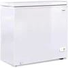 Large Chest Freezer,  7 Level Adjustable Temperature, Deep Freezer with Removable Storage Basket with Top Open Door,White 1