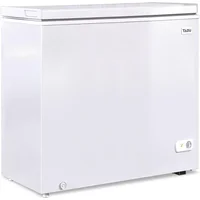 Large Chest Freezer,  7 Level Adjustable Temperature, Deep Freezer with Removable Storage Basket with Top Open Door,White 1