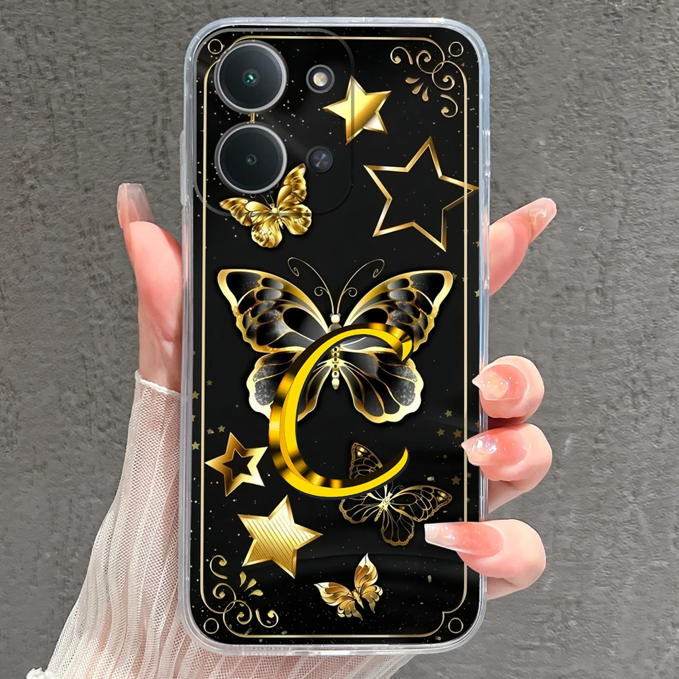 Yellow Star Butterfly Soft Transparent Phone Protector Case