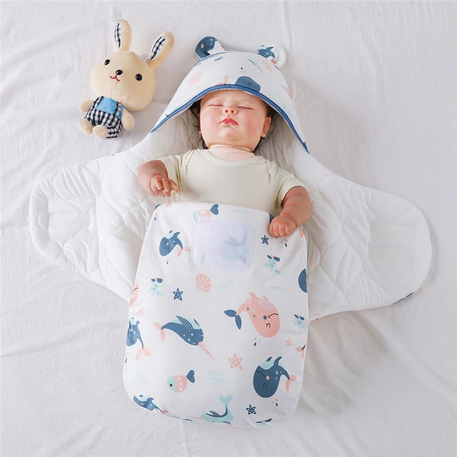 Saco de dormir de invierno para niña recién nacida, mantas de algodón  grueso con orejas, ropa de abrigo infantil con capucha, sacos de dormir de  dibujos animados - AliExpress