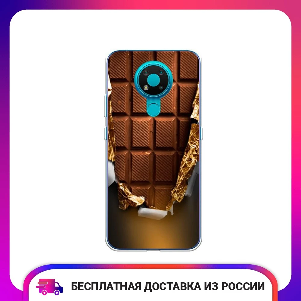 Чехол силиконовый для Nokia 3.4 Шоколадка защитный тонкий мягкий чехол-накладка с