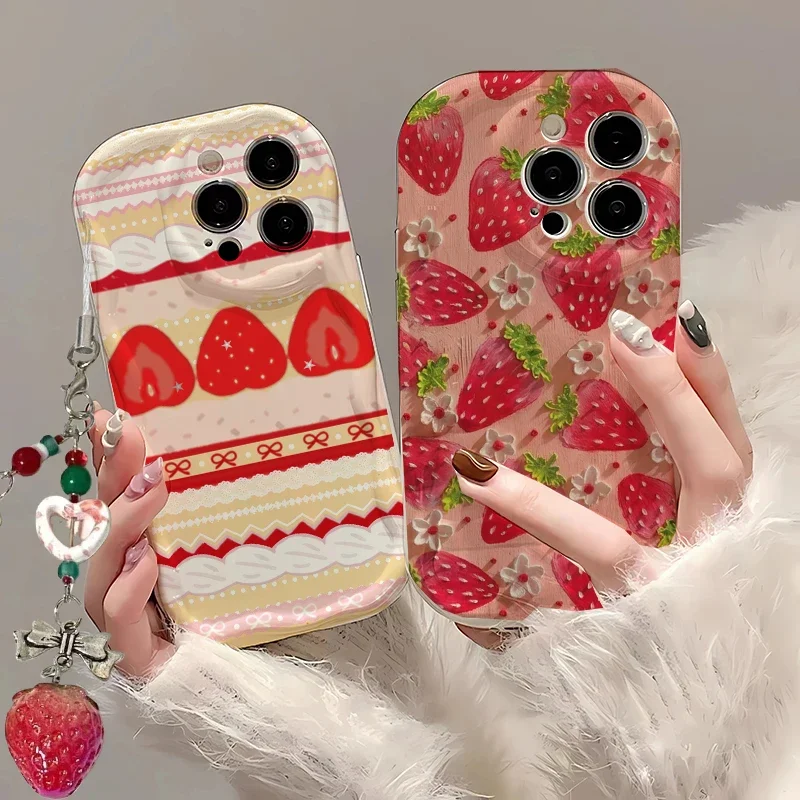 Cute Cake Lace Strawberry Phone Case