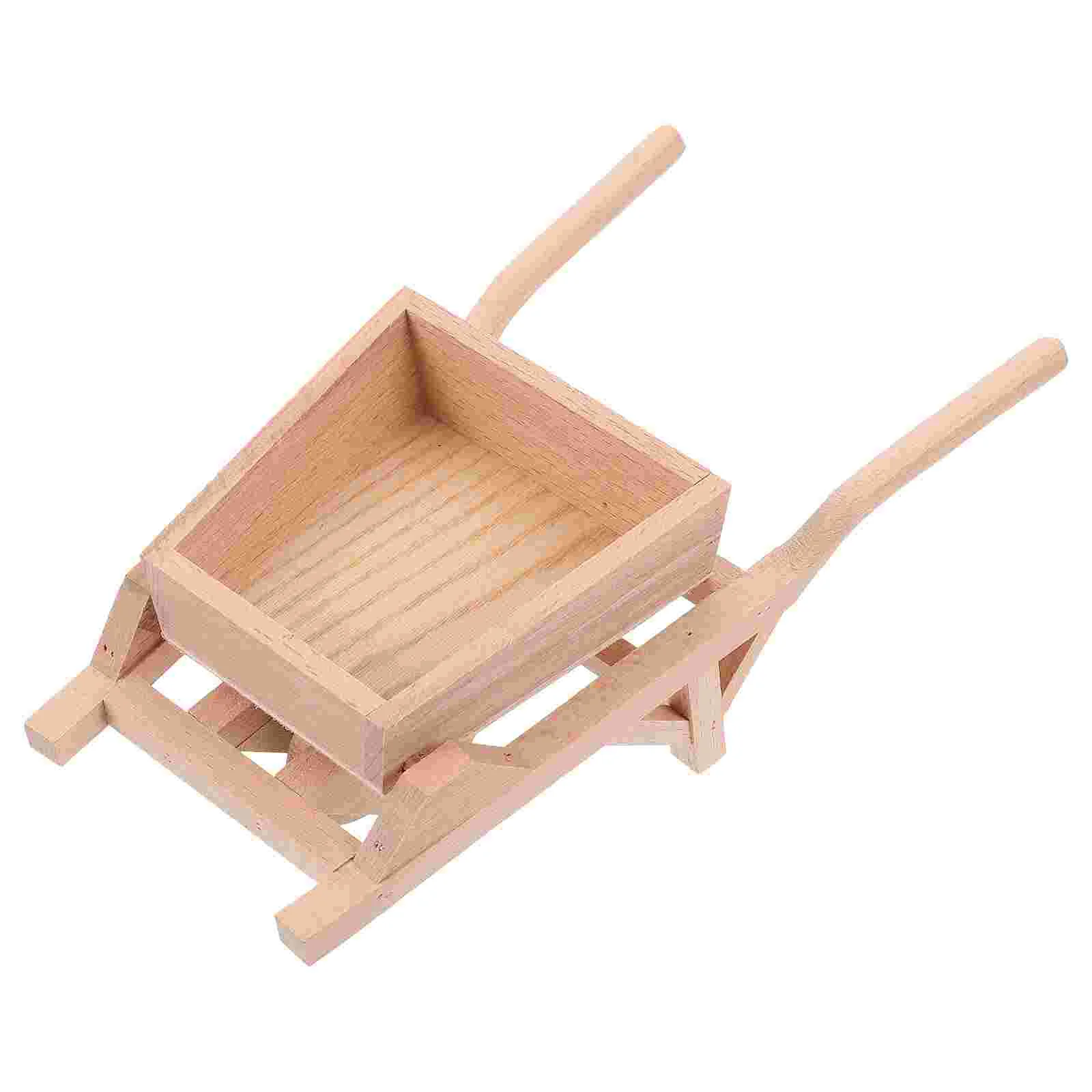 

Small Farm Tool Model Micro Landscape Decors Mini Truck Wooden Garden Accessory Tipper Adornments Models