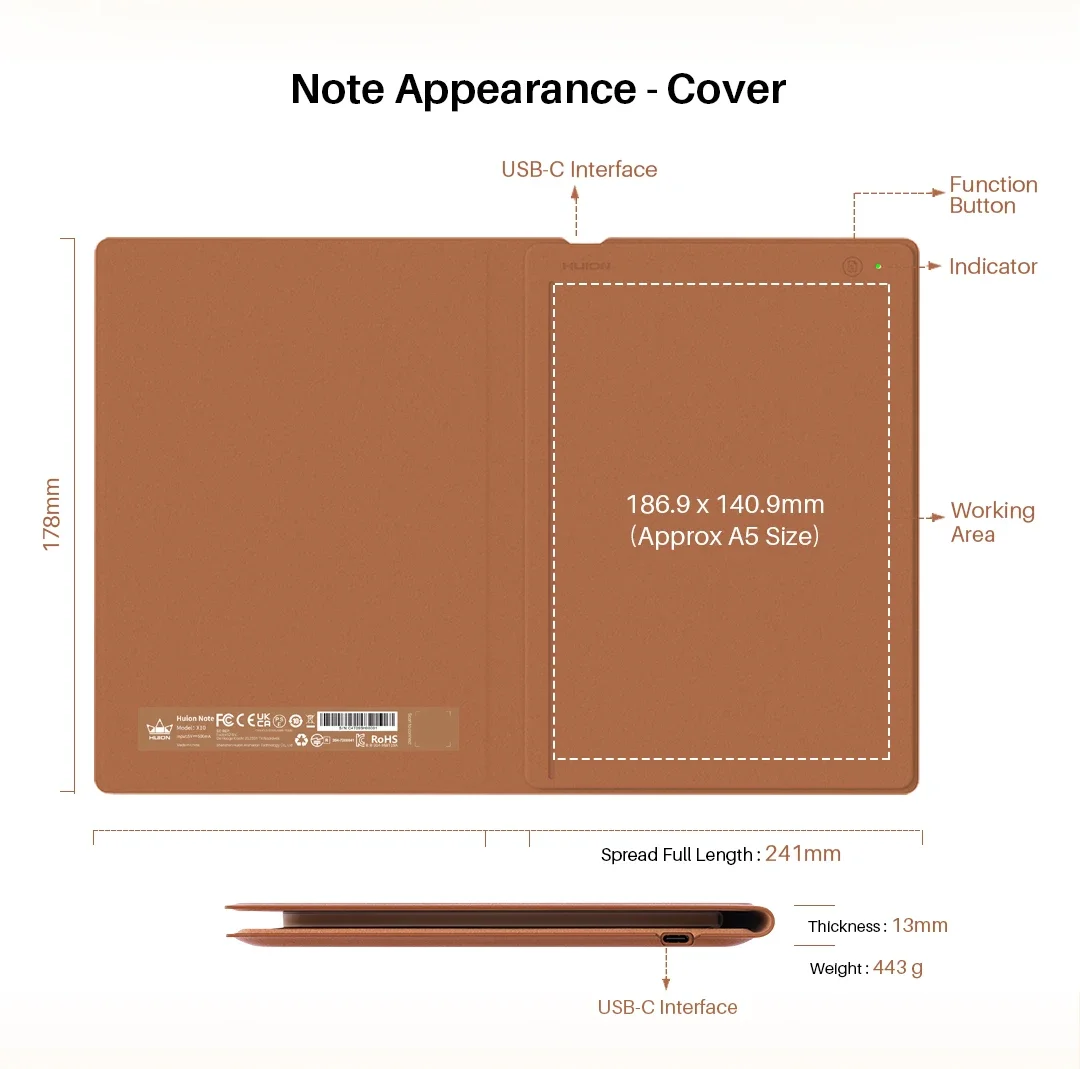 Vhod pro bookkeeping krám cestovní kresba taking třída poznámky multifunkce hui-on bezdrátový navázání chytrá notebook X10