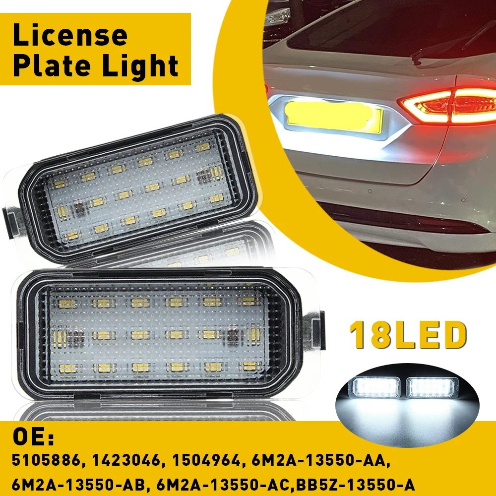 

2 шт., лампы для номерного знака автомобиля Ford FOCUS MK II FIESTA MK VII MONDEO MK IV