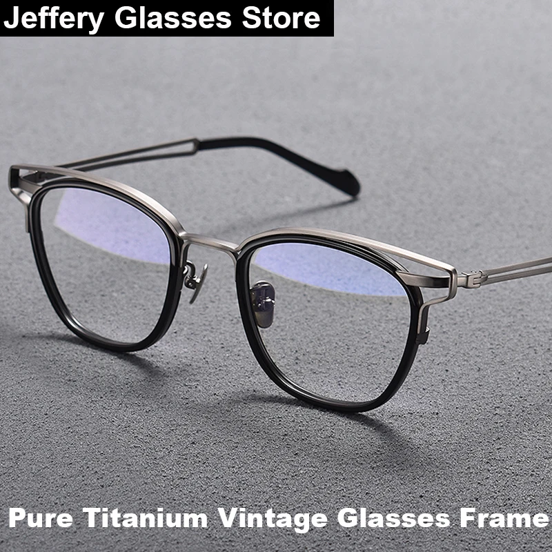 

Handmade Retro Oval Titanium Acetate Glasses Frame Men Women Fashion Optical Myopia Eyewear High Quality Prescription Eyeglasses